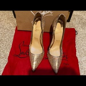 Gold Sequin Christian Louboutin Pumps